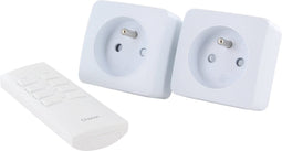 Chacon – 2 draadloze stekkers met afstandsbediening - Type E - 2300 W - (met penaarde geschikt voor België)