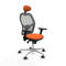 Jorquera Piqueras y Crespo 3D086G1 - Bureaustoel met hoofdsteun - Verstelbare hoogte - Oranje