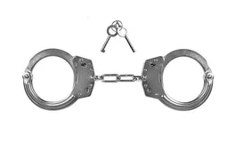 Chain cuffs GUARD 01 steel - chrome, clamp lock, 2 keys (YC-01-SR)