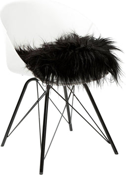Chairpad schapenvacht IJslands zwart | 37x37cm