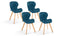 Chaise Eetkamerstoelen - Set van 4 - Max. 120 kg - Blauw - 50 x 48 x 79 cm