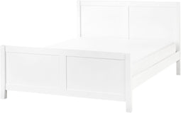 CHAMPAGNAT - Tweepersoonsbed - Wit - 140 x 200 cm - Rubberhout