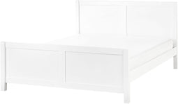 CHAMPAGNAT - Tweepersoonsbed - Wit - 160 x 200 cm - Rubberhout