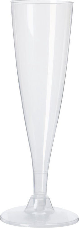 Champagne glazen met losse voet 75/100ml herbruikbaar. (24 stuks)