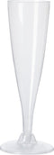 Champagne glazen met losse voet 75/100ml herbruikbaar. (24 stuks)