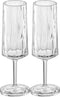Champagneglas, 0.1 L, Set van 2, Organic, Transparant - Koziol | Club No. 14
