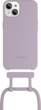 Change 2 in 1 Bio Case - geschikt voor iPhone 14 - afneembaar nekkoord - gemaakt van bio-materialen - Lilac