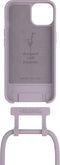 Change 2 in 1 Bio Case - geschikt voor iPhone 14 - afneembaar nekkoord - gemaakt van bio-materialen - Lilac