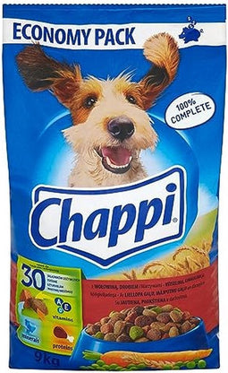 Chappi trockenfutter mit rind und Geflugel Fur Hund 9kg