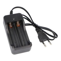 Charger for 1 or 2 pieces of 18650 Li-ion battery, 17670 Li-ion battery