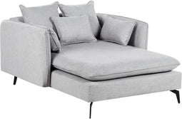 CHARMES - Chaise Longue - Lichtgrijs - Polyester