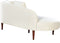 CHAUMONT - Chaise longue - Crème - Rechterzijde - Fluweel