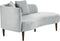 CHAUMONT - Chaise longue - Lichtgrijs - Linkerzijde - Fluweel