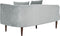 CHAUMONT - Chaise longue - Lichtgrijs - Rechterzijde - Fluweel