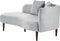 CHAUMONT - Chaise longue - Lichtgrijs - Rechterzijde - Fluweel