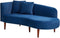 CHAUMONT - Chaise longue - Marineblauw - Linkszijdig - Fluweel