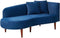 CHAUMONT - Chaise longue - Marineblauw - Rechtszijdig - Fluweel