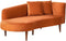 CHAUMONT - Chaise longue - Oranje - Rechtszijdig - Fluweel