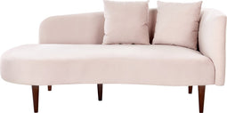 CHAUMONT - Chaise longue - Roze - Linkerzijde - Fluweel