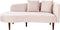 CHAUMONT - Chaise longue - Roze - Linkerzijde - Fluweel