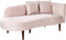 CHAUMONT - Chaise longue - Roze - Linkerzijde - Fluweel