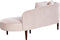 CHAUMONT - Chaise longue - Roze - Rechterzijde - Fluweel