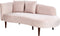 CHAUMONT - Chaise longue - Roze - Rechterzijde - Fluweel