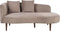 CHAUMONT - Chaise longue - Taupe - Linkerzijde - Fluweel