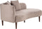CHAUMONT - Chaise longue - Taupe - Linkerzijde - Fluweel