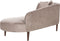 CHAUMONT - Chaise longue - Taupe - Linkerzijde - Fluweel
