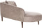 CHAUMONT - Chaise longue - Taupe - Rechterzijde - Fluweel