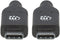 Manhattan 355247 - USB 2.0 type C-kabel - 2.00 m - Zwart