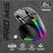 Spirit of Gamer PRO M5 DARK WIRELESS - Gaming Muis - RF Wireless + Bluetooth + USB Type-C - 8000 DPI - Zwart