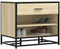 vidaXL - Schoenenbank - 60x40x53,5 - cm - bewerkt - hout - en - metaal - sonoma - eiken