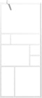 vidaXL - Inloopdouchewand - 90x195 - cm - ESG-glas - wit