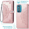iMoshion Hoesje Geschikt voor Motorola Edge 30 Hoesje Met Pasjeshouder - iMoshion Mandala Bookcase - Rosé Goud