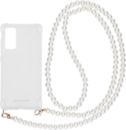 iMoshion Hoesje Geschikt voor Samsung Galaxy S20 FE Hoesje Met Koord - iMoshion Backcover met koord - Parel - Transparant