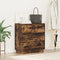 vidaXL - Nachtkastje - met - LED - in - Gerookt - Eiken - 71x34.5x75 - cm - Geperst - Hout