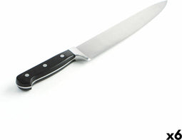 Chef's knife Quid Professional Inox Chef Black Black Metal 25 cm (Pack 6x)