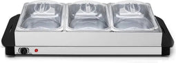 Cheffinger Cf-Bw300: 3,5 Quarts 2 In 1 Buffetwarmer + Kookplaat
