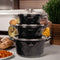CHEFFINGER CF-DIAC03: 6-delige diamanten braadpanset - 20 cm, 24 cm, 28 cm