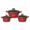 CHEFFINGER CF-DIAC03: 6-delige diamanten braadpanset - 20 cm, 24 cm, 28 cm