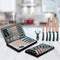 CHEFFINGER CF-MB10: 6-delige messenset met marmercoating - Titanium Gold-collectie + groen