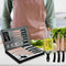 CHEFFINGER CF-MB12: 6-delige messenset met marmercoating - Titanium Gold-collectie + zwart