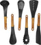 Cheffinger CF-UT02: 6 Pieces Utensil Set with Rotating Stand - Wood