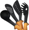 Cheffinger CF-UT02: 6 Pieces Utensil Set with Rotating Stand - Wood