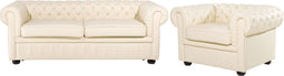 CHESTERFIELD - Chesterfield bank - Beige - Leer