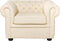 CHESTERFIELD - Chesterfield bank - Beige - Leer