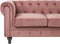 CHESTERFIELD - Chesterfield bank - Roze - Fluweel