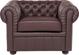 CHESTERFIELD - Chesterfield fauteuil - Bruin - Leer